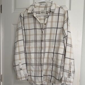 Plaid Button-Up Shirt